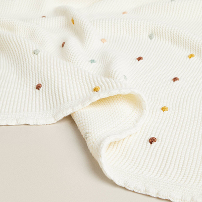 Y-F Custom Simple Sofa Cotton Cable Chunky Soft Ribbed Knit Throw Blankets for Home Decor