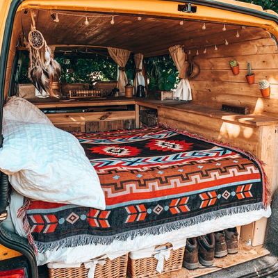 Y-Z Bohemian Ethnic Style Cotton Picnic Hiking Camping Blanket Carpet Tapestry Decoration Sofa Throw Blanket