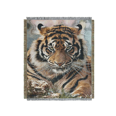 Y-Z Tiger Tapestry Cozy Sofa Cover Afghan Blankets Bohemian Cotton Picnic Rug Blanket