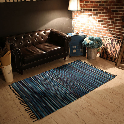 Y-Z Nordic Cotton Linen Christmas Modern Rectangle Hotel Home Decor Bedroom Floor Mat Living Room Carpets and Rugs