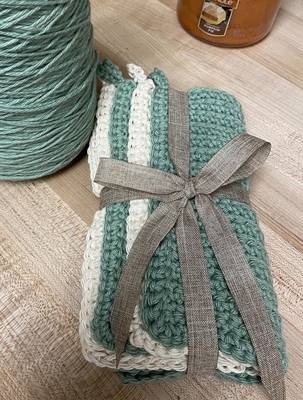 Y-F Hand Crocheted Washable Kitchen Towels Dish Cloths Eco Friendly Washable Wash Cloths