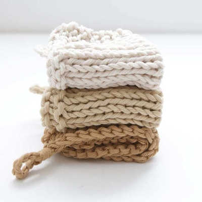 Y-F Neutral Large Washcloth Crochet Dishcloth Cotton Wash Cloths Kitchen Rags Dish Rag Durable Dishcloth