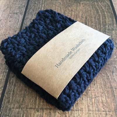 Y-F Grey Cotton Washcloth Crochet Natural Cotton Wash Cloth Face Cloth Dish Cloth Cotton Towel Gift for Mom