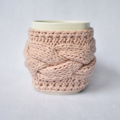 Y-Z Comfy Grey Mug Cozy Drinkware Tea Cup Knit Cable Warmer Removable Birthday Gift Mug Sweater