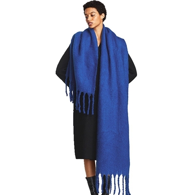 Y-Z 2025 Winter Nordic Polar Fleece Female Scarf Comfortable Cosy Boho Shawl with Fringed for Christmas Festival Vegan Style