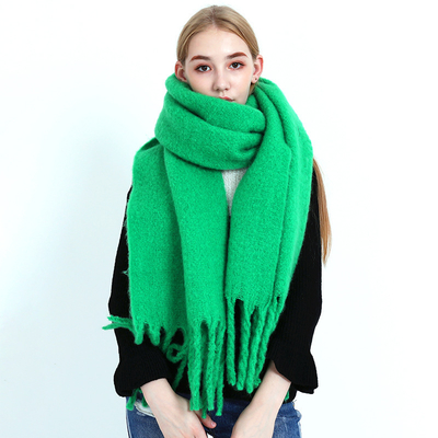 Y-Z 2025 Winter Nordic Polar Fleece Female Scarf Comfortable Cosy Boho Shawl with Fringed for Christmas Festival Vegan Style