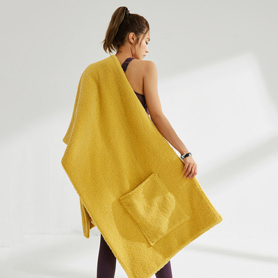 Y-F Knitted Poncho Cardigan Cape Top Sweater Cozy Fleece Jumbo Scarf Wrap Shawl with Large Front Pockets for Women