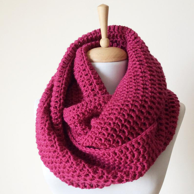 Y-Z Soft Acrylic and Wool Yarn Infinity Winter Cowl Knit Man Women Many Colors Chunky Scarf