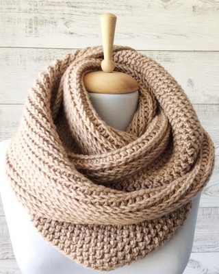 Y-Z Soft Acrylic and Wool Yarn Infinity Winter Cowl Knit Man Women Many Colors Chunky Scarf