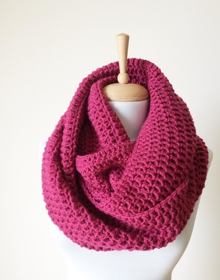 Y-Z Soft Acrylic and Wool Yarn Infinity Winter Cowl Knit Man Women Many Colors Chunky Scarf
