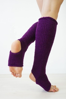 Y-Z Warm Fashion White Yoga Socks Knee High Knit Socks in Yoga Leg Warmers Toeless Socks