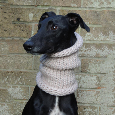 Y-Z Greyhound Lurcher Whippet Dog Snood Neck Warmer Hat Handmade Chunky Yarn Scarf for Dog