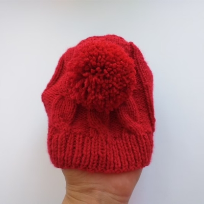 Y-Z Dog Hat with Big Pompom Knitted Dachshund Hat with Big Pompom Clothes Dachshunds