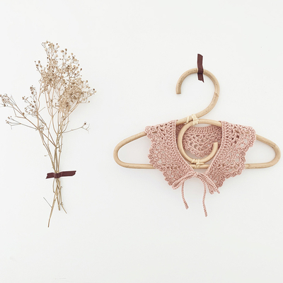 Y-F Wholesale Eco-Friendly Kids Fashion Handmade Crochet Floral Embroidery 100% Cotton Lace Collar with Hollow Neckline