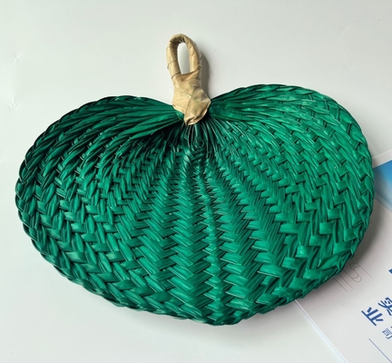 Y-Z High Quality Handmade Vintage Summer Creative Bohemian Palm Leaf Cool Fans Bamboo Cattail Leaf Hand Fan for Wedding