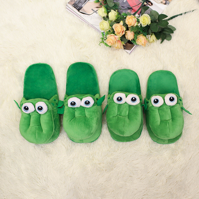 Y-Z Women Fluffy Fuzzy crocodile Winter Thick Sole Nonslip Plush Cartoon Animal Cute Funny House Indoor slippers