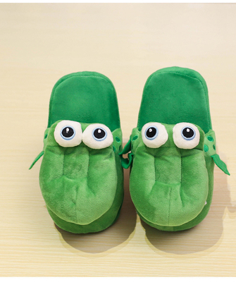 Y-Z Women Fluffy Fuzzy crocodile Winter Thick Sole Nonslip Plush Cartoon Animal Cute Funny House Indoor slippers