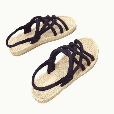 Y-Z Casual Bohemian Fashion Roman Style Arabic Women Ladies slippers Open Toed Sandals Femme Flat Comfortable Sandals